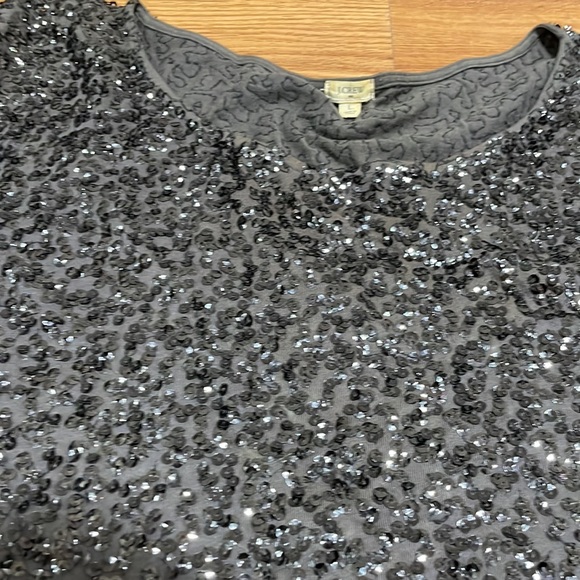 J. Crew Black Sequence Top - Picture 3 of 3